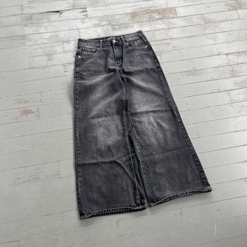 Starred Us Streetwear Y2K Baggy Washed Jeans